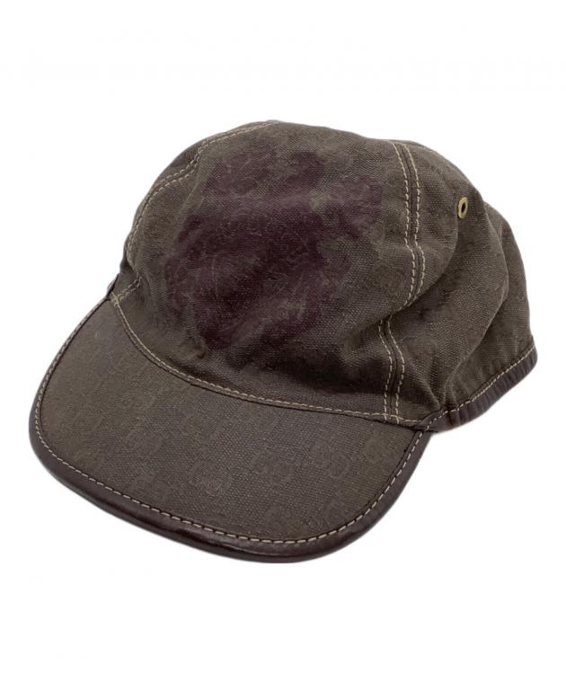 中古・古着通販】GUCCI (グッチ) キャップ ブラウン｜ブランド・古着
