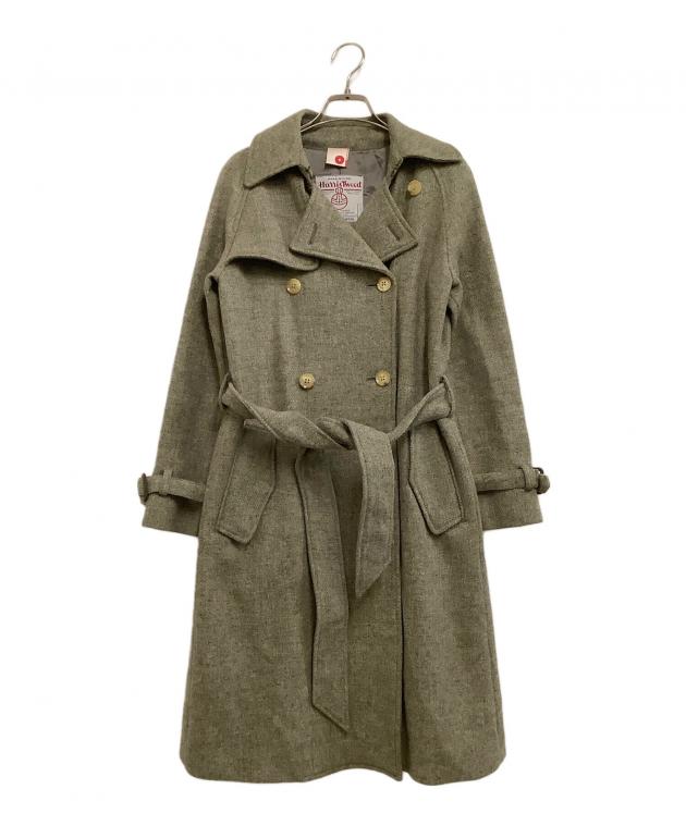 J.PRESS × Harris Tweed ステンカラーコート L相当 中古・古着通販】Harris Tweed (ハリスツイード) ステンカラーコート
