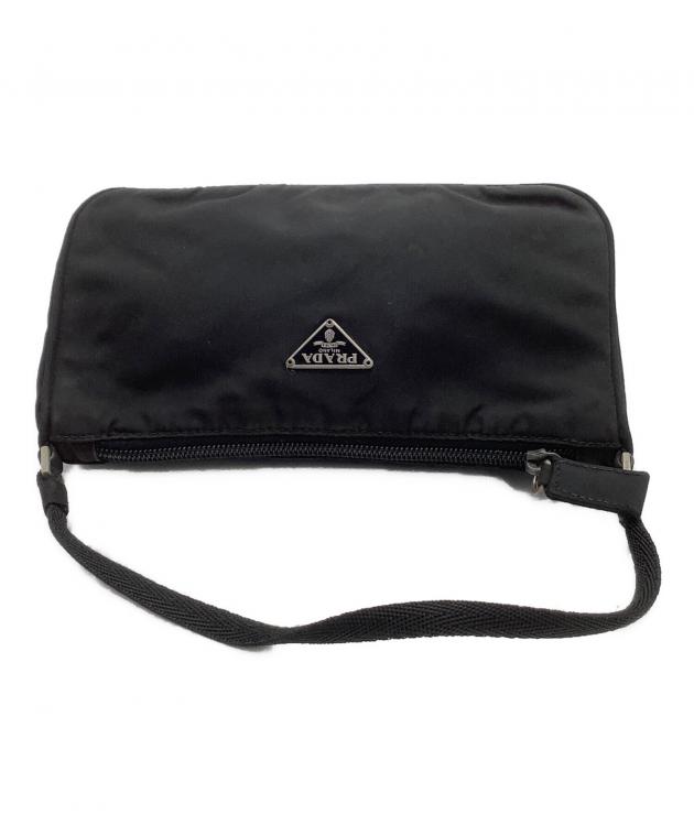 中古・古着通販】PRADA (プラダ) アクセサリーポーチ ブラック