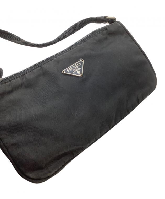 中古・古着通販】PRADA (プラダ) アクセサリーポーチ ブラック