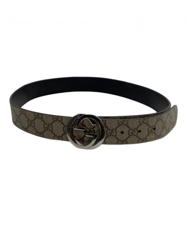 中古・古着通販】GUCCI (グッチ) レザーベルト ベージュ サイズ:90-36