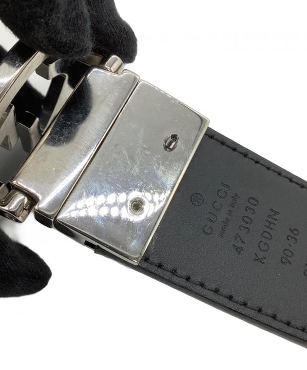 中古・古着通販】GUCCI (グッチ) レザーベルト ベージュ サイズ:90-36