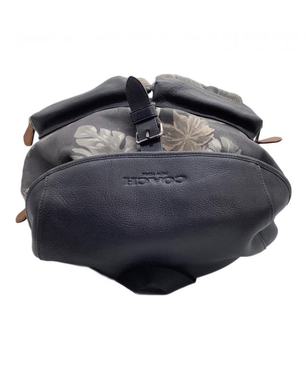 美品COACH リフレクティブ エッジ レザー バックパック ネイビー定価9万円 中古・古着通販】COACH (コーチ) リュック ネイビー｜ブランド・古着