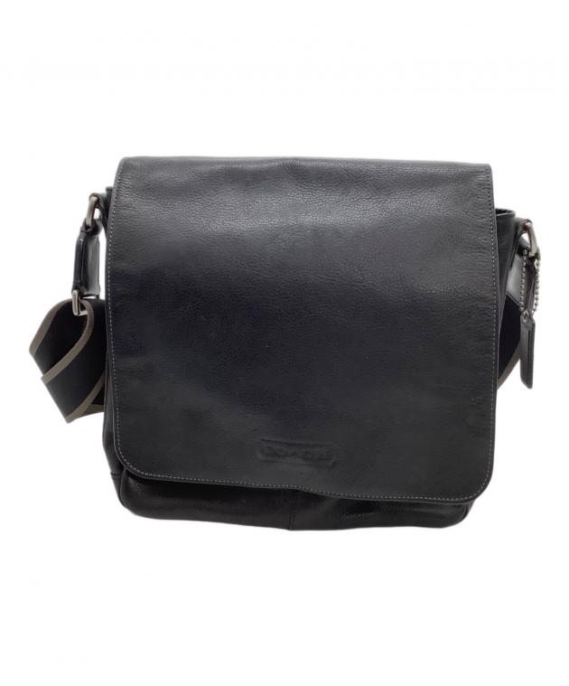 (未使用級)Coach ブラック ショルダーバッグ 中古・古着通販】COACH (コーチ) ショルダーバッグ ブラック｜ブランド
