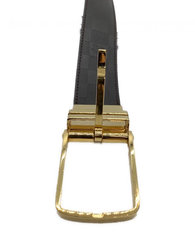 中古・古着通販】LOUIS VUITTON (ルイ ヴィトン) レザーベルト ダミエ