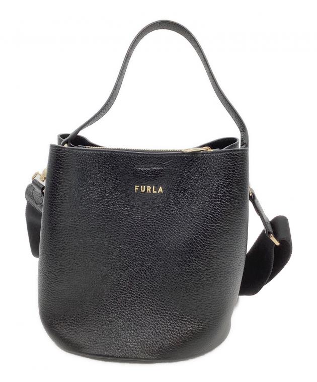 新品FURLA ダナエ　バケットバッグ　ショルダーバッグ ブラック 中古・古着通販】FURLA (フルラ) バケツ型ショルダーバッグ Danae
