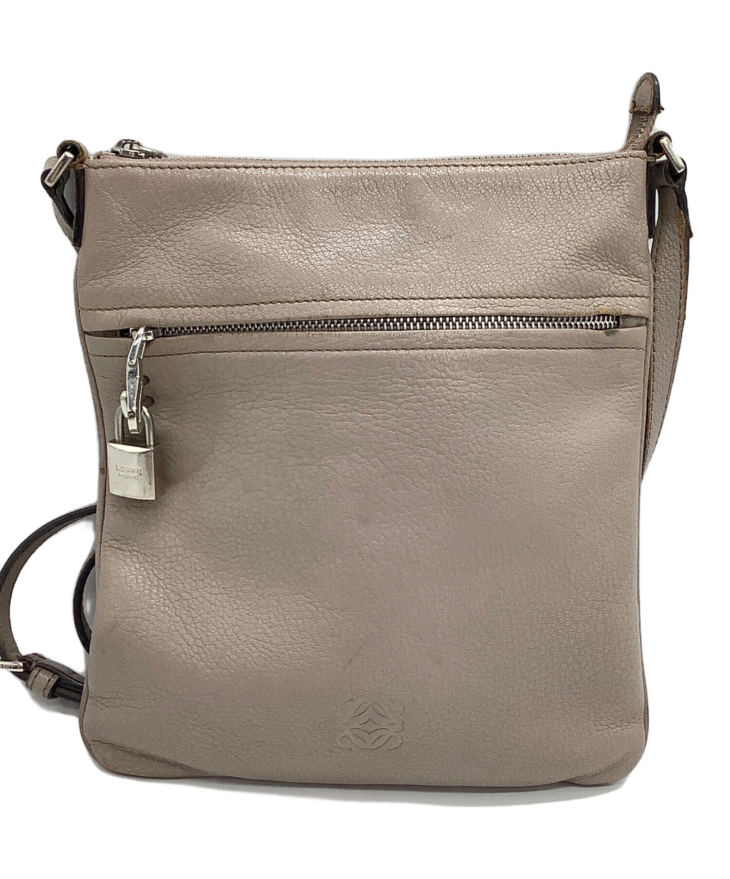 中古・古着通販】LOEWE (ロエベ) ショルダーバッグ アナグラム グレー