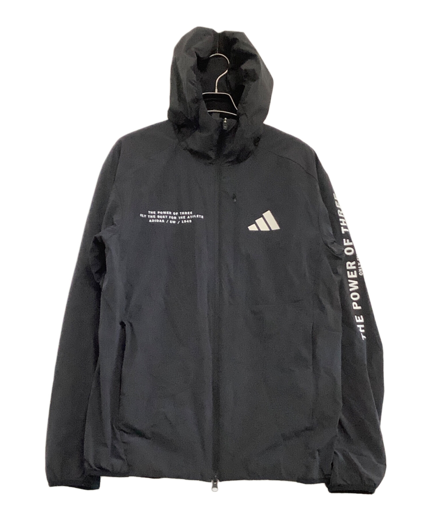 中古・古着通販】adidas (アディダス) フーデッドジャケット ブラック 
