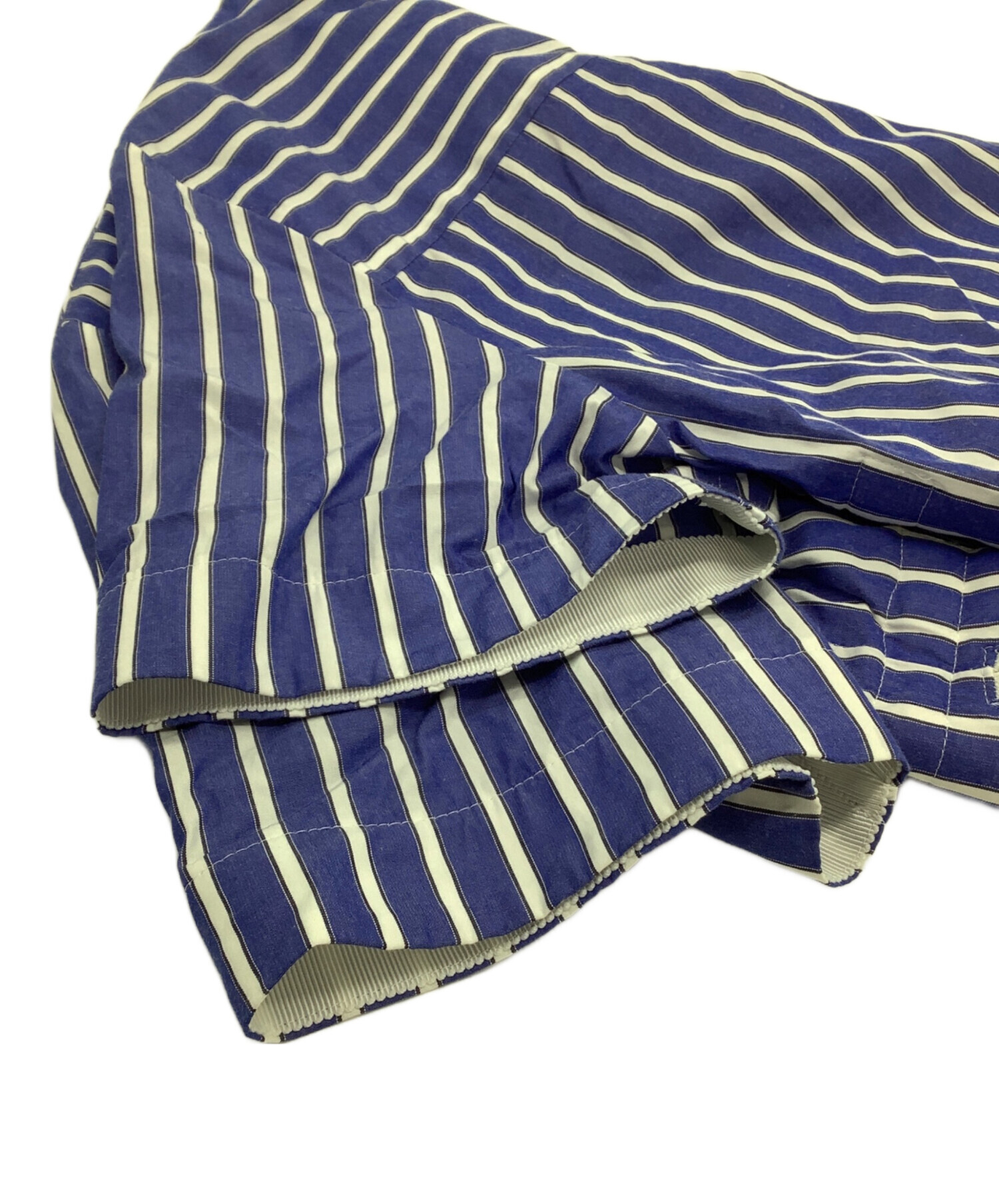 中古・古着通販】sacai (サカイ) 半袖ブラウス ブルー×ホワイト サイズ