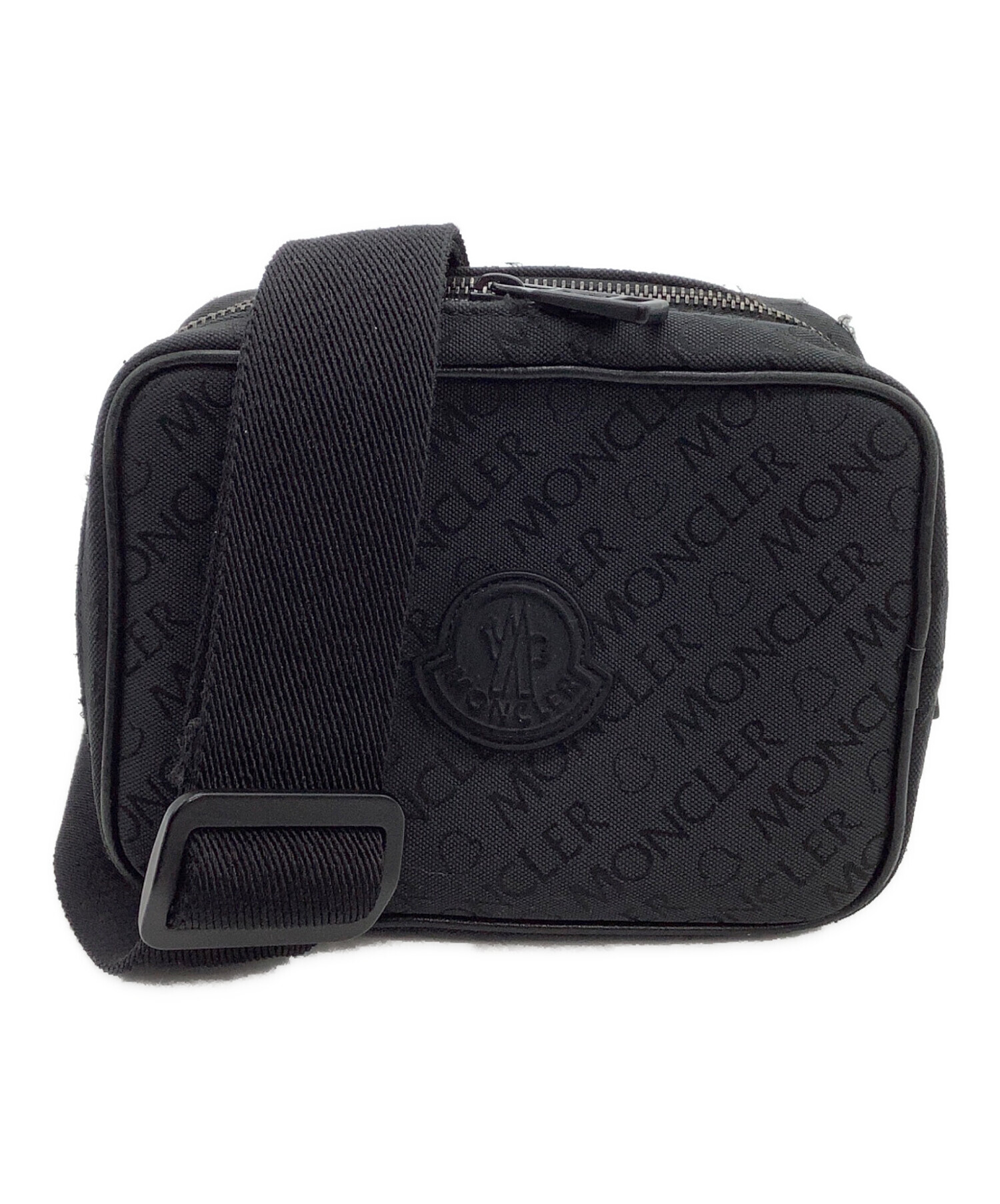 MONCLER ポーチ　未使用品！ 本日まで出品】MONCLER スマホショルダーバッグ ネックポーチ ブラック
