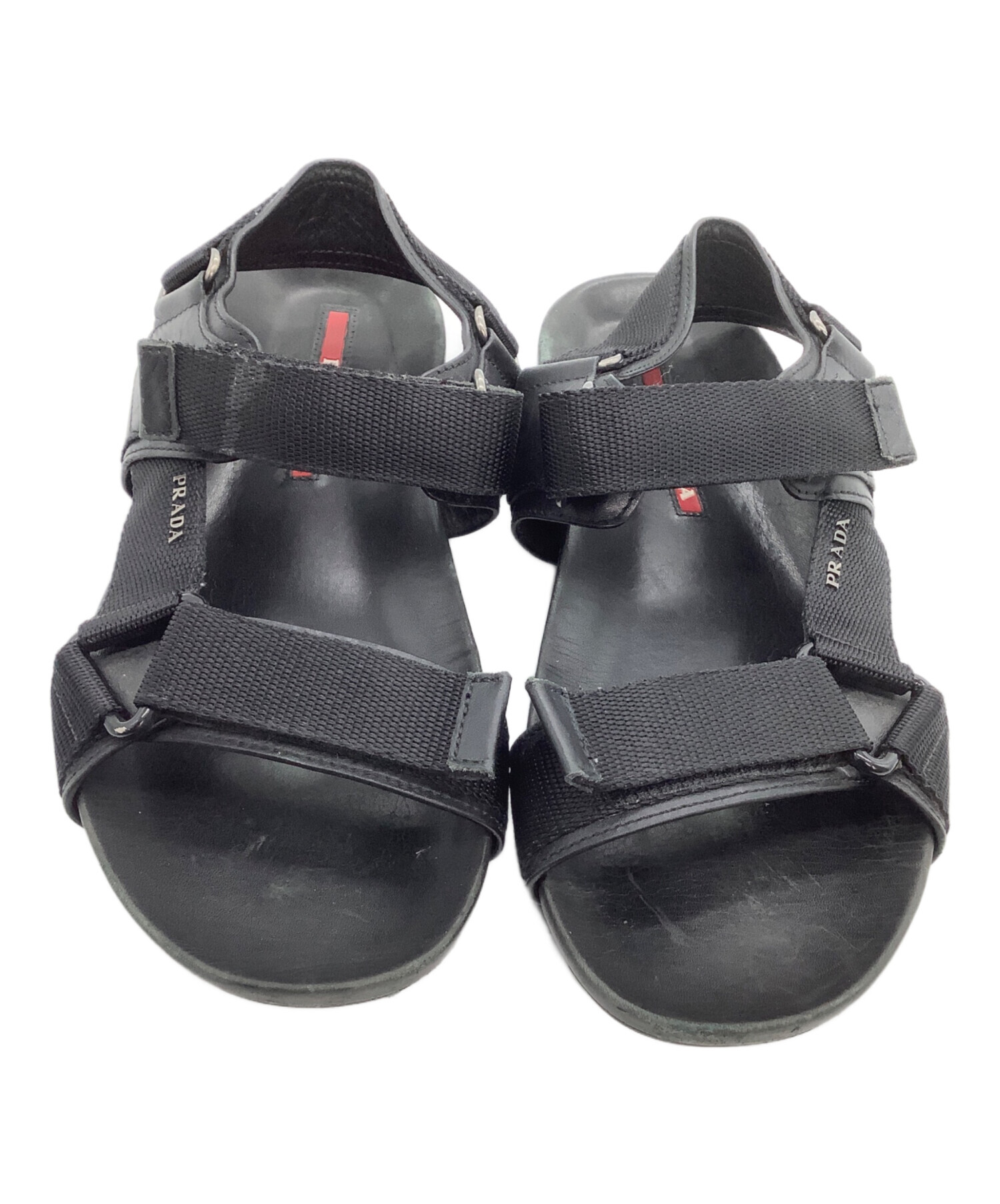 プラダ パンプス黒 サンダル ￼中古踵ソール修正済PRADA 中古・古着通販】PRADA SPORTS (プラダスポーツ) スポーツサンダル