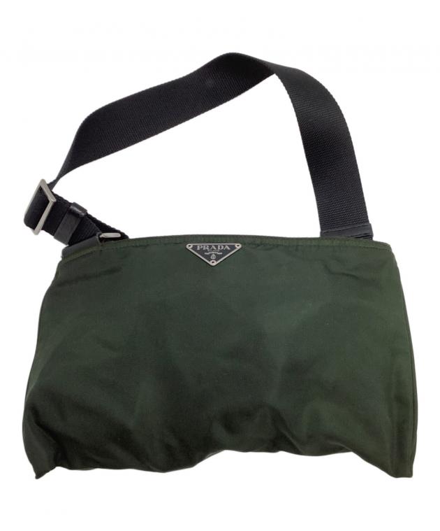PRADA グリーン ショルダーバッグ 中古・古着通販】PRADA (プラダ) ショルダーバッグ グリーン｜ブランド