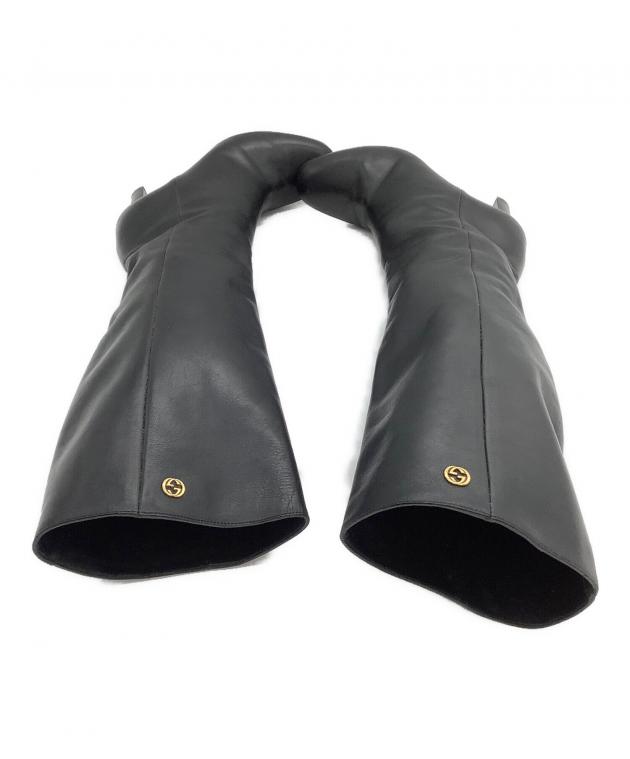 中古・古着通販】GUCCI (グッチ) ロングブーツ ブラック サイズ:36