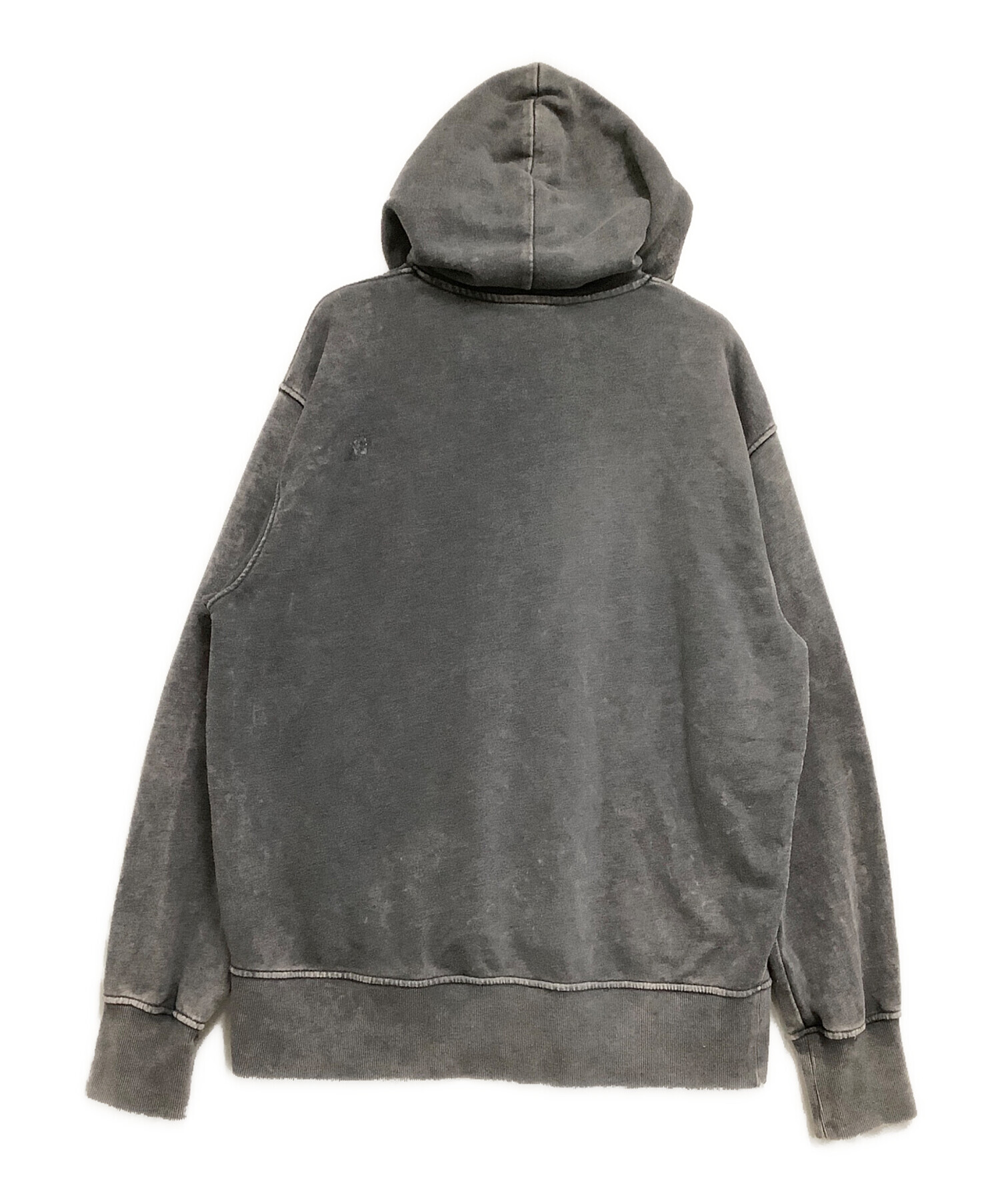 DIESEL グレー パーカー フード付き 中古・古着通販】DIESEL (ディーゼル) パーカー グレー サイズ:L