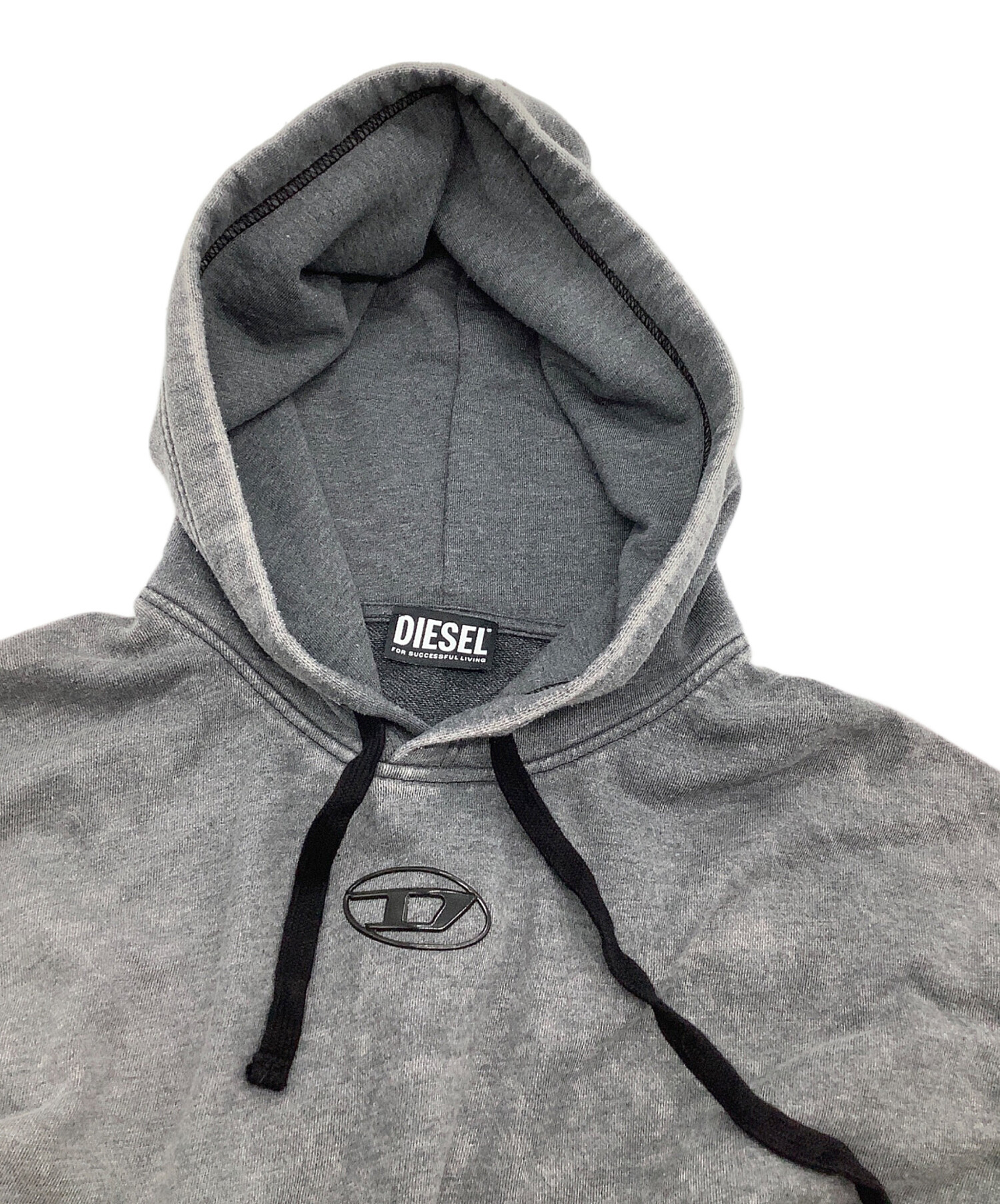 【DIESEL】パーカー グレー ヴィンテージ加工　L 中古・古着通販】DIESEL (ディーゼル) パーカー グレー サイズ:L