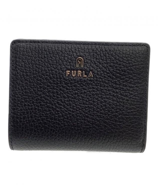 新品未使用　フルラ　二つ折り財布 中古・古着通販】FURLA (フルラ) 2つ折り財布 CAMELIA ブラック
