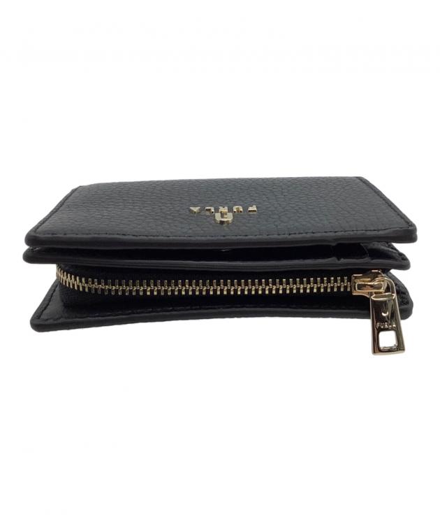 新品未使用　フルラ　二つ折り財布 中古・古着通販】FURLA (フルラ) 2つ折り財布 CAMELIA ブラック