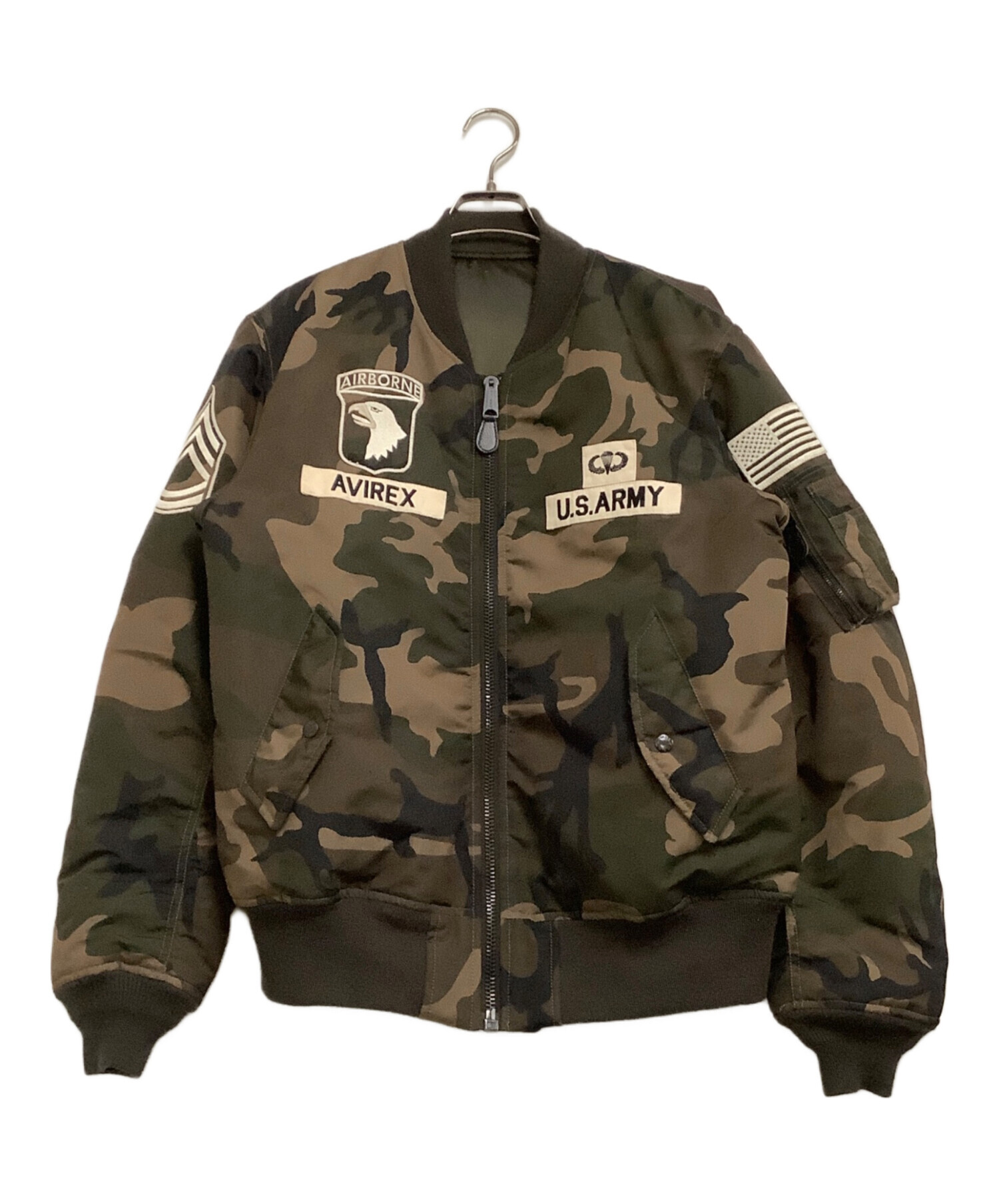中古・古着通販】AVIREX (アヴィレックス) MA-1ジャケット 迷彩 カーキ