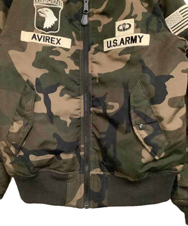 AVIREX 迷彩 MA-1ジャケット U.S. ARMY 中古・古着通販】AVIREX (アヴィレックス) MA-1ジャケット 迷彩 カーキ