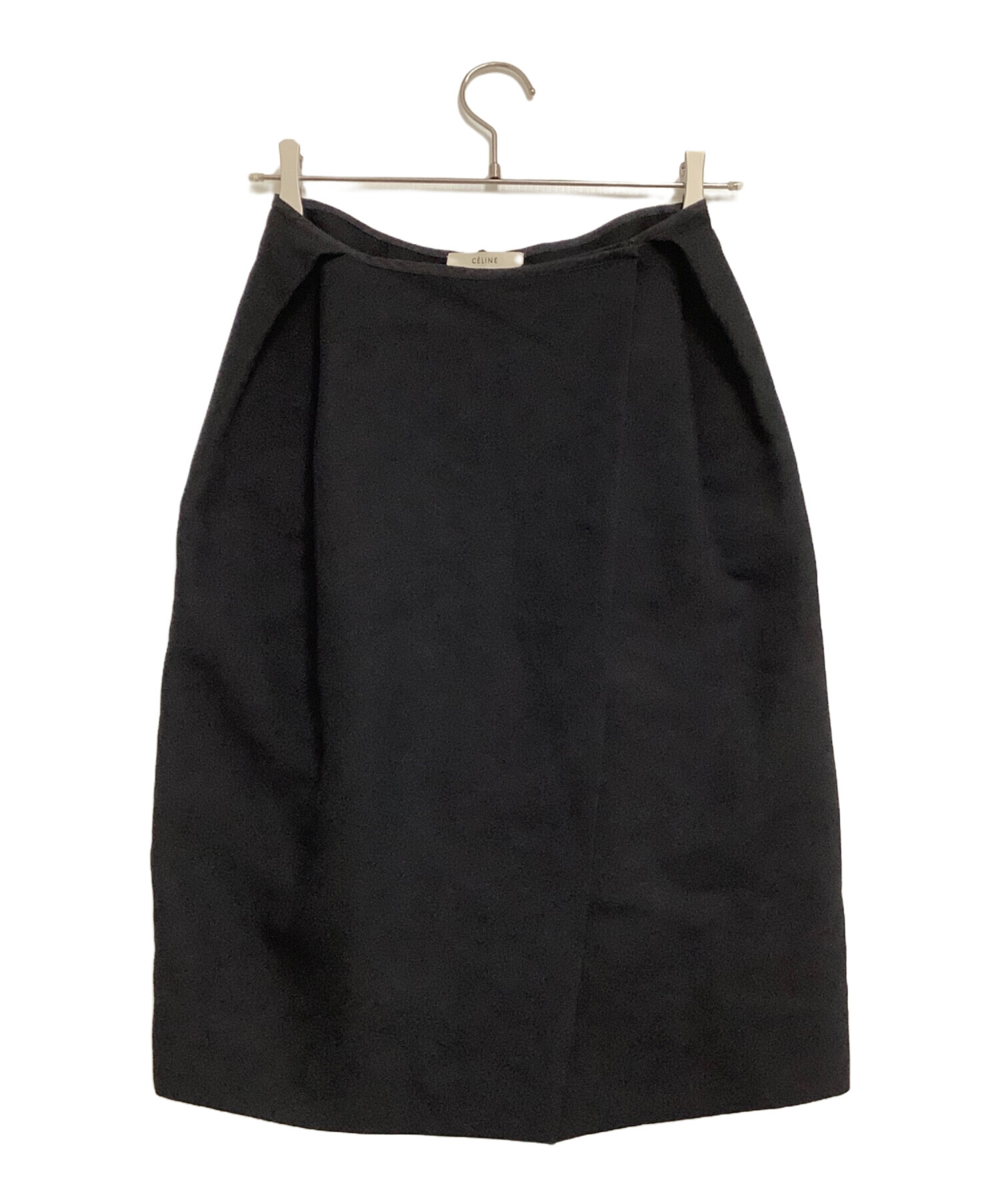CELINE スカート 36 NOIR 中古・古着通販】CELINE (セリーヌ) ラップスカート ブラック サイズ