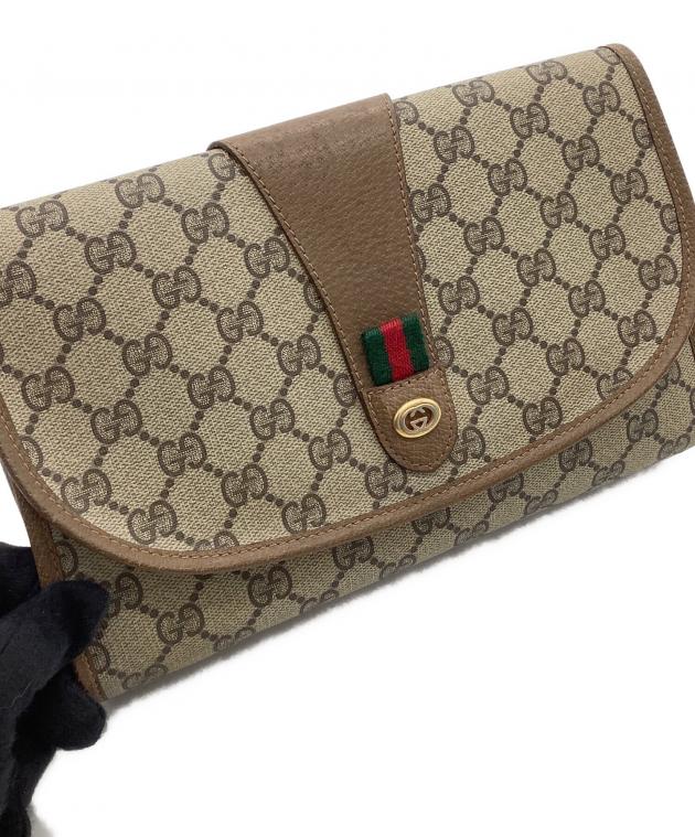 中古・古着通販】GUCCI (グッチ) クラッチバッグ OLD GUCCI ブラウン