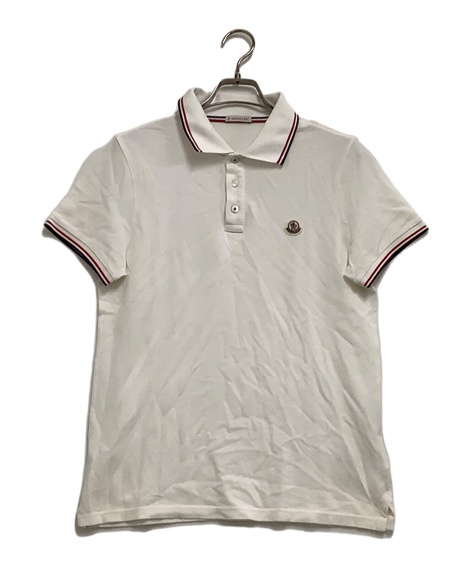 お値下げ‼︎早い者勝ち 未使用品 MONCLER 半袖 ポロシャツ ホワイト 中古・古着通販】MONCLER (モンクレール) 半袖ポロシャツ ホワイト