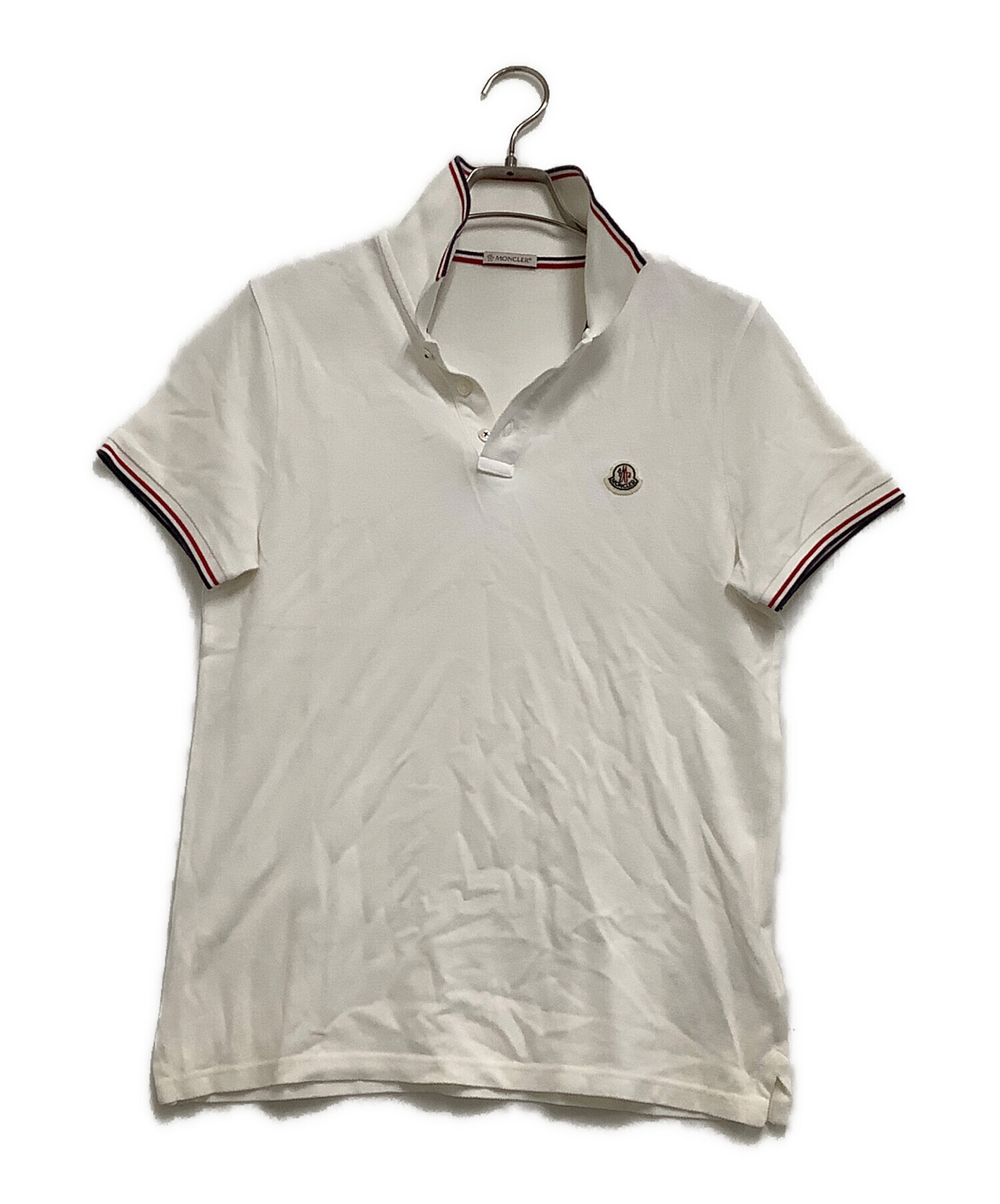 中古・古着通販】MONCLER (モンクレール) 半袖ポロシャツ ホワイト