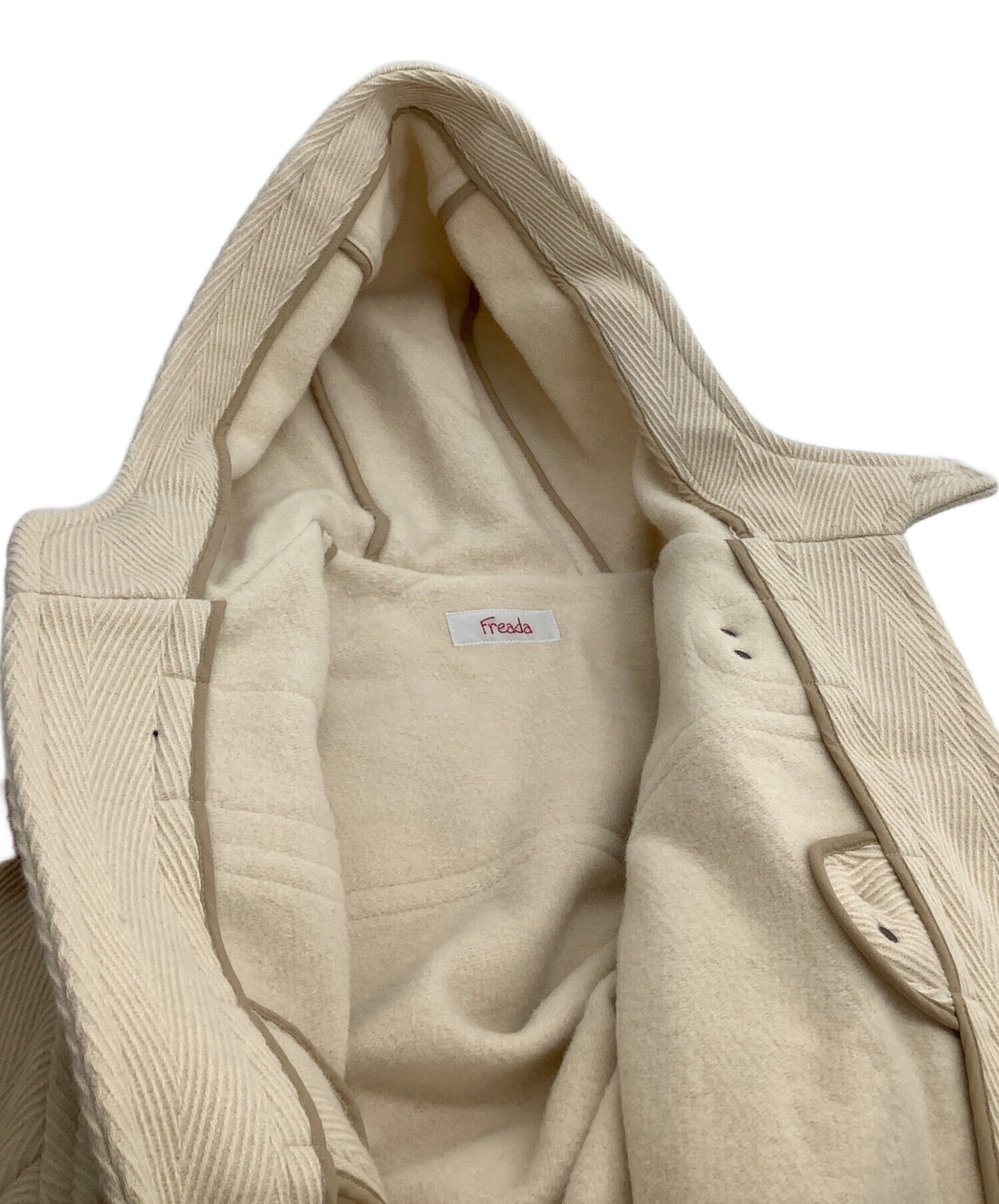 中古・古着通販】freada (フリーダ) ダッフルコート アイボリー サイズ