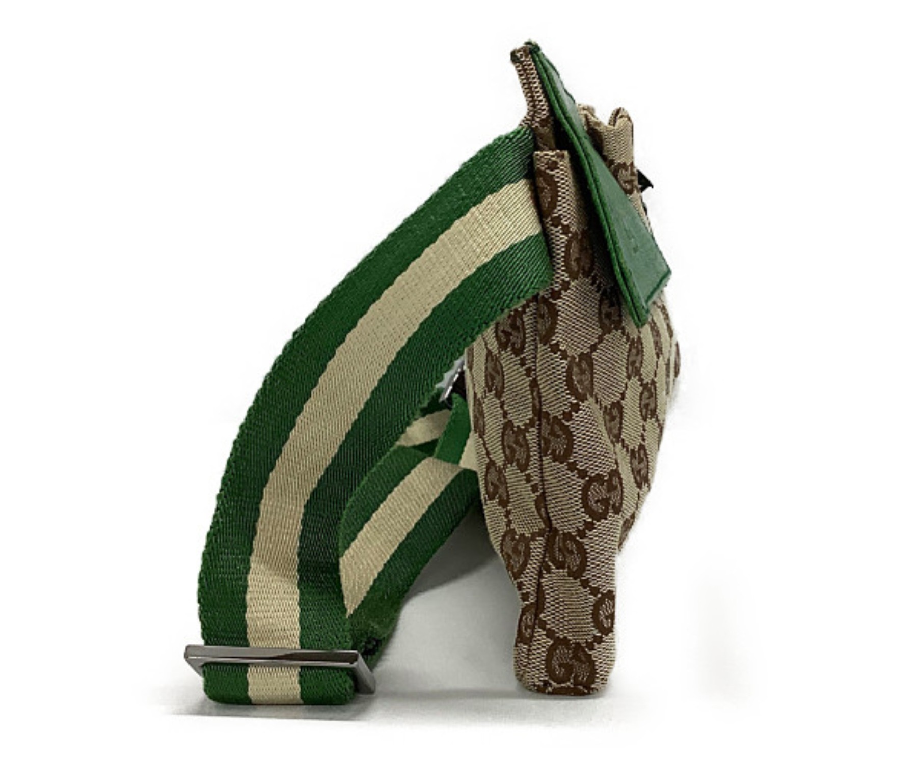 中古・古着通販】GUCCI (グッチ) ウエストバッグ グリーン×ベージュ