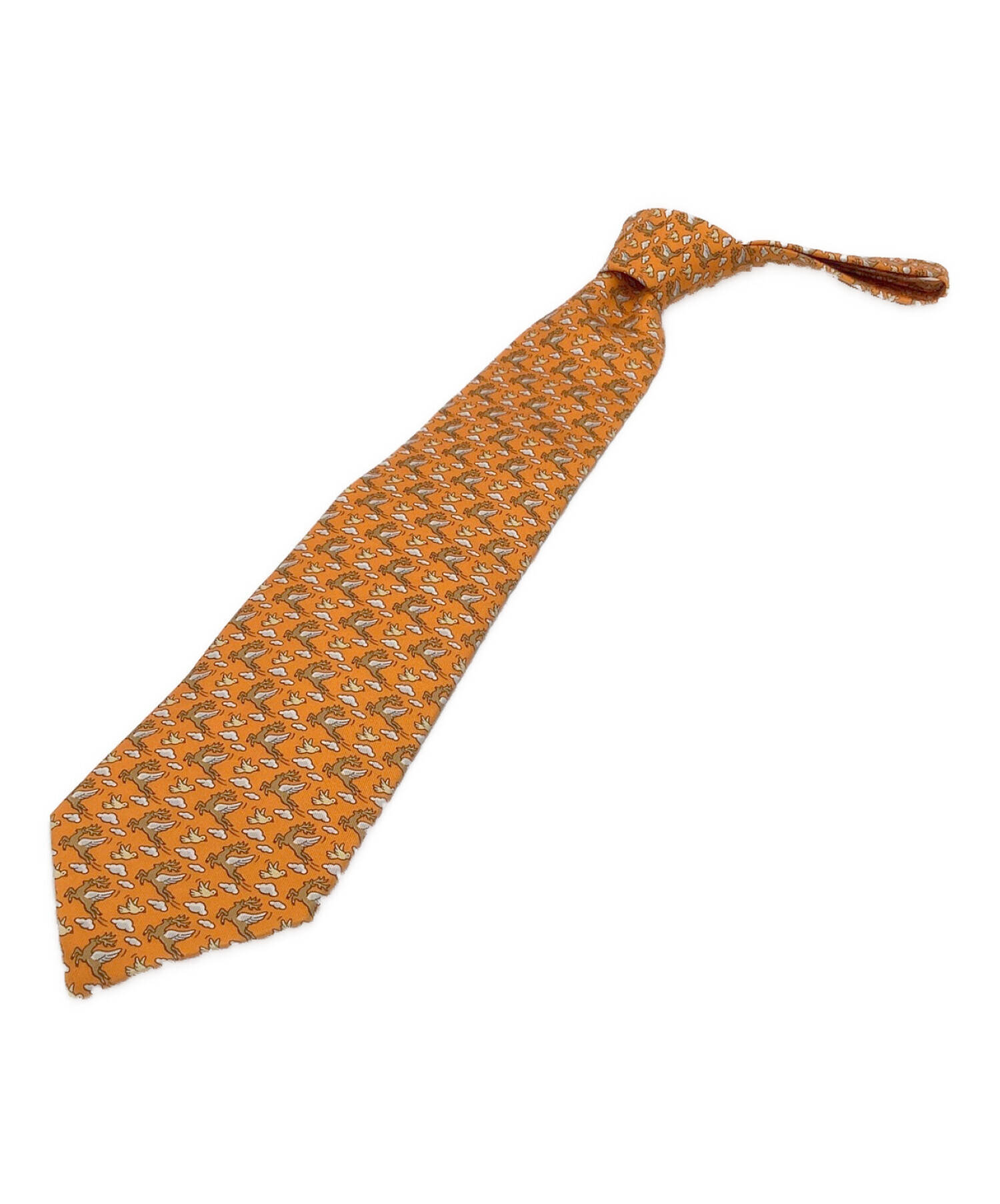 HERMESネクタイオレンジ