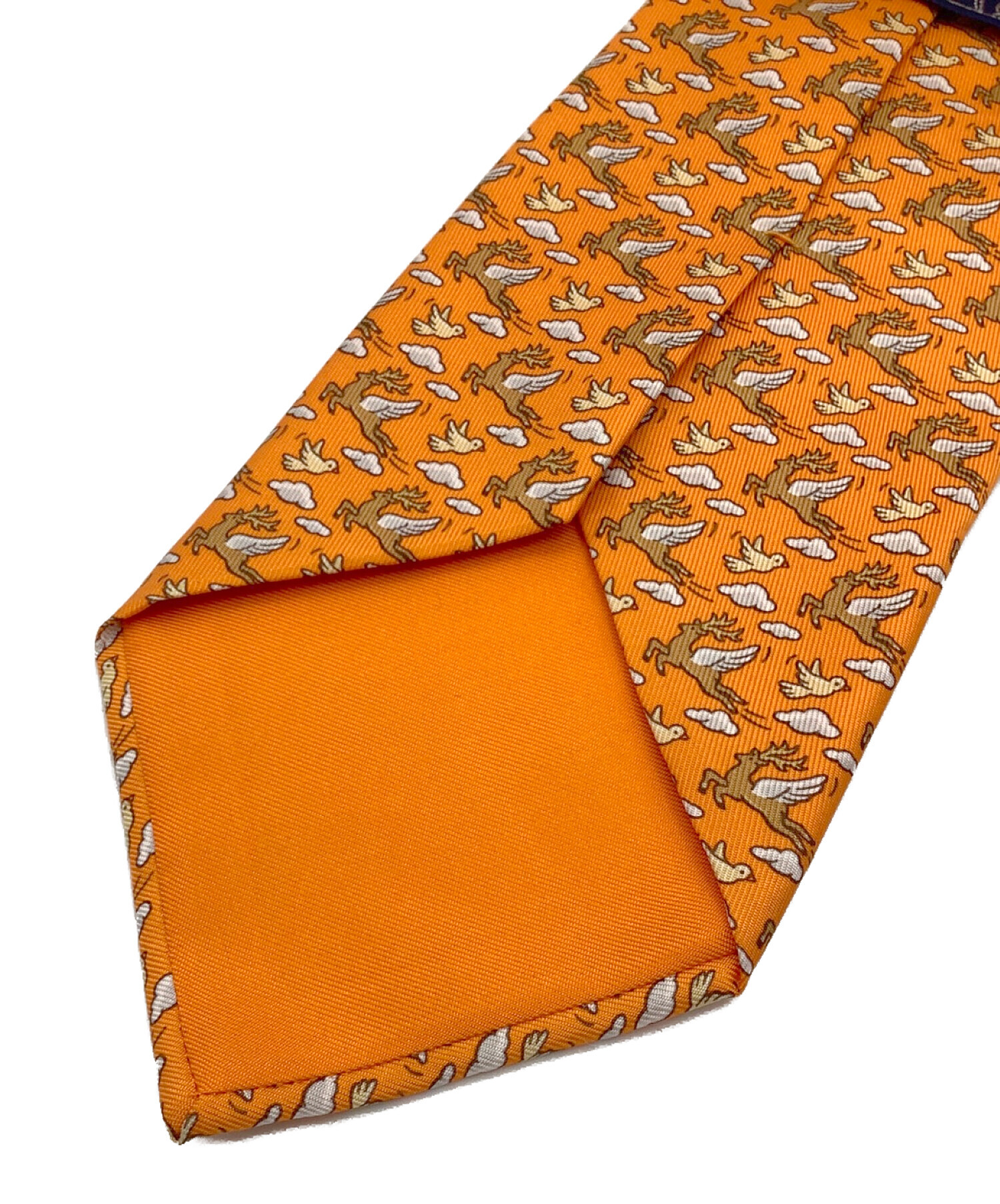 中古・古着通販】HERMES (エルメス) ネクタイ オレンジ サイズ