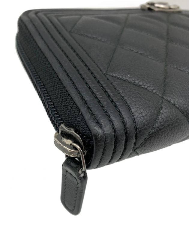 中古・古着通販】CHANEL (シャネル) 長財布 ボーイシャネル ブラック
