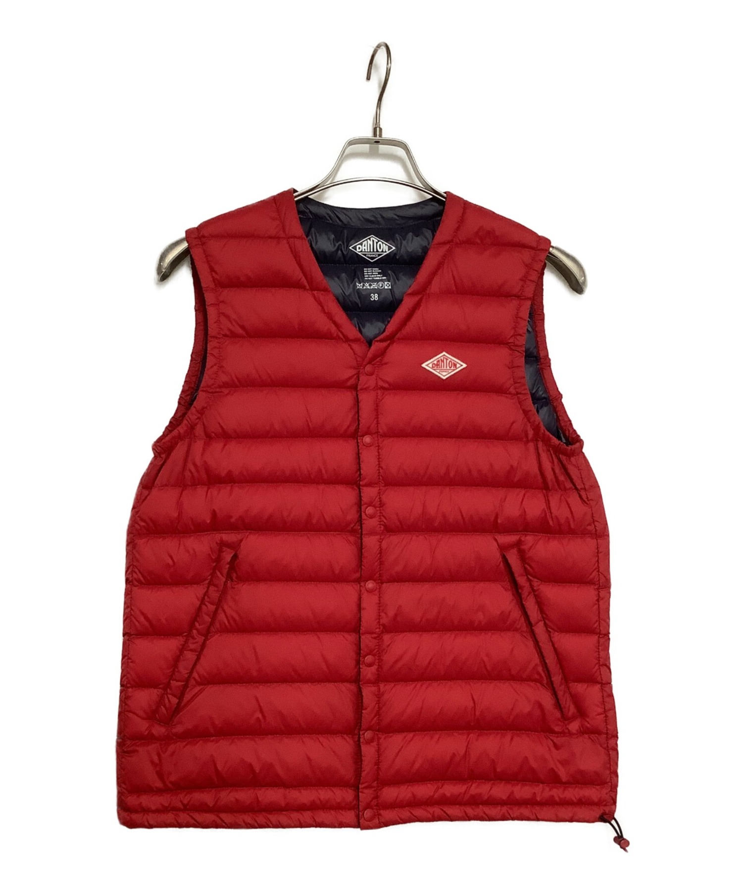 中古・古着通販】DANTON (ダントン) インナーダウンベスト レッド