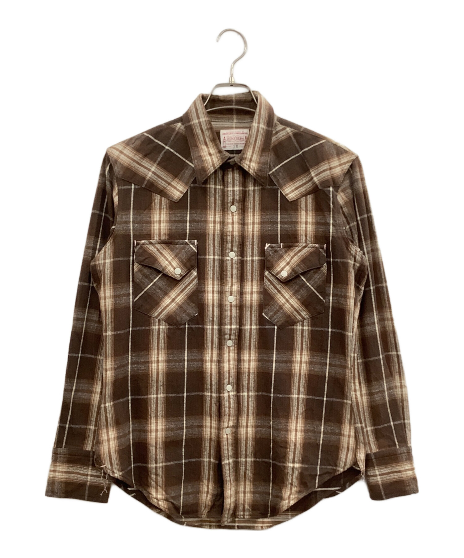 中古・古着通販】BONCOURA (ボンクラ) ウエスタンシャツ ブラウン 