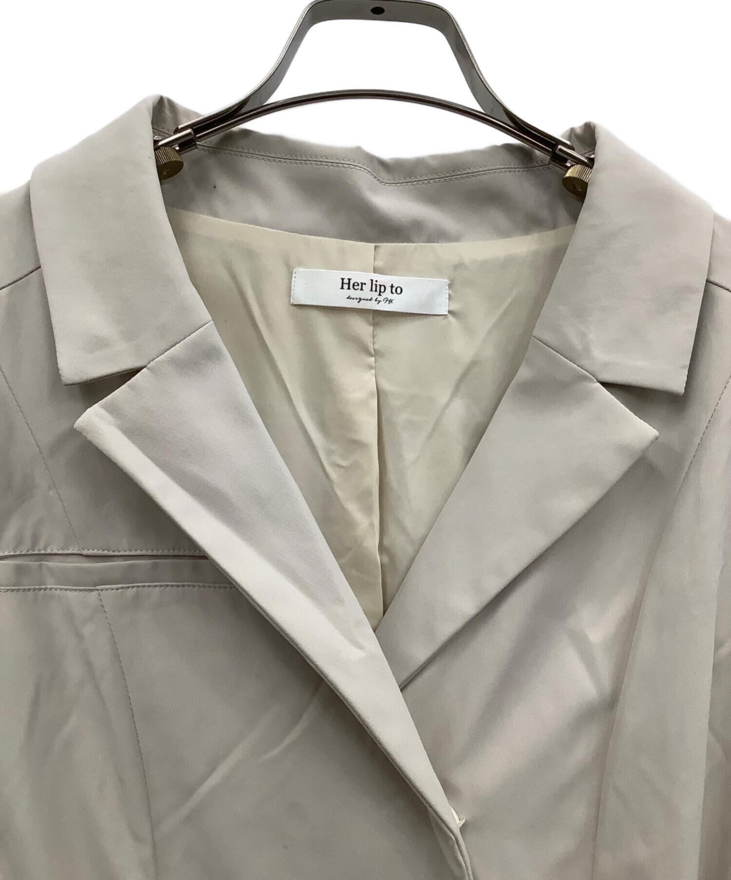 中古・古着通販】HER LIP TO (ハーリップトゥ) ノースリーブワンピース