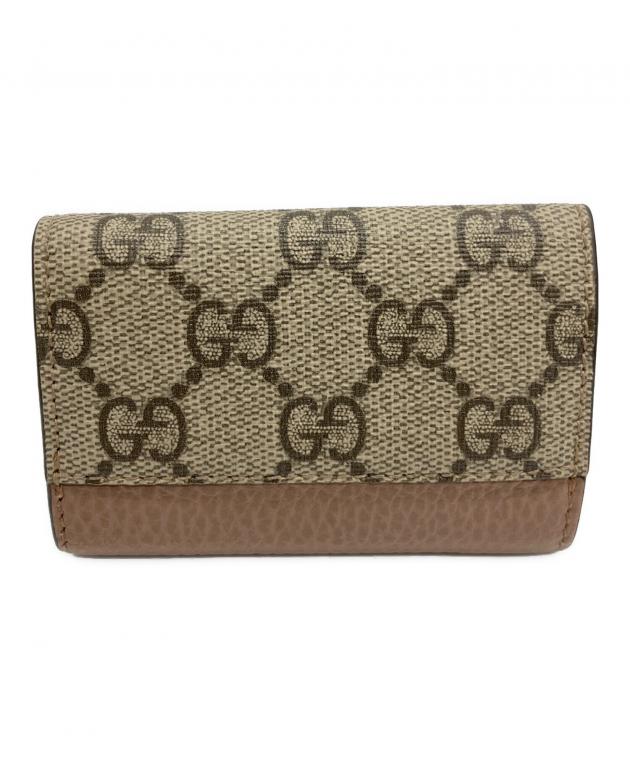 【美品】GUCCI グッチ　キーケース　6連　マーモント　GG ブラウン　箱付き 中古・古着通販】GUCCI (グッチ) 6連キーケース GGマーモント ブラウン