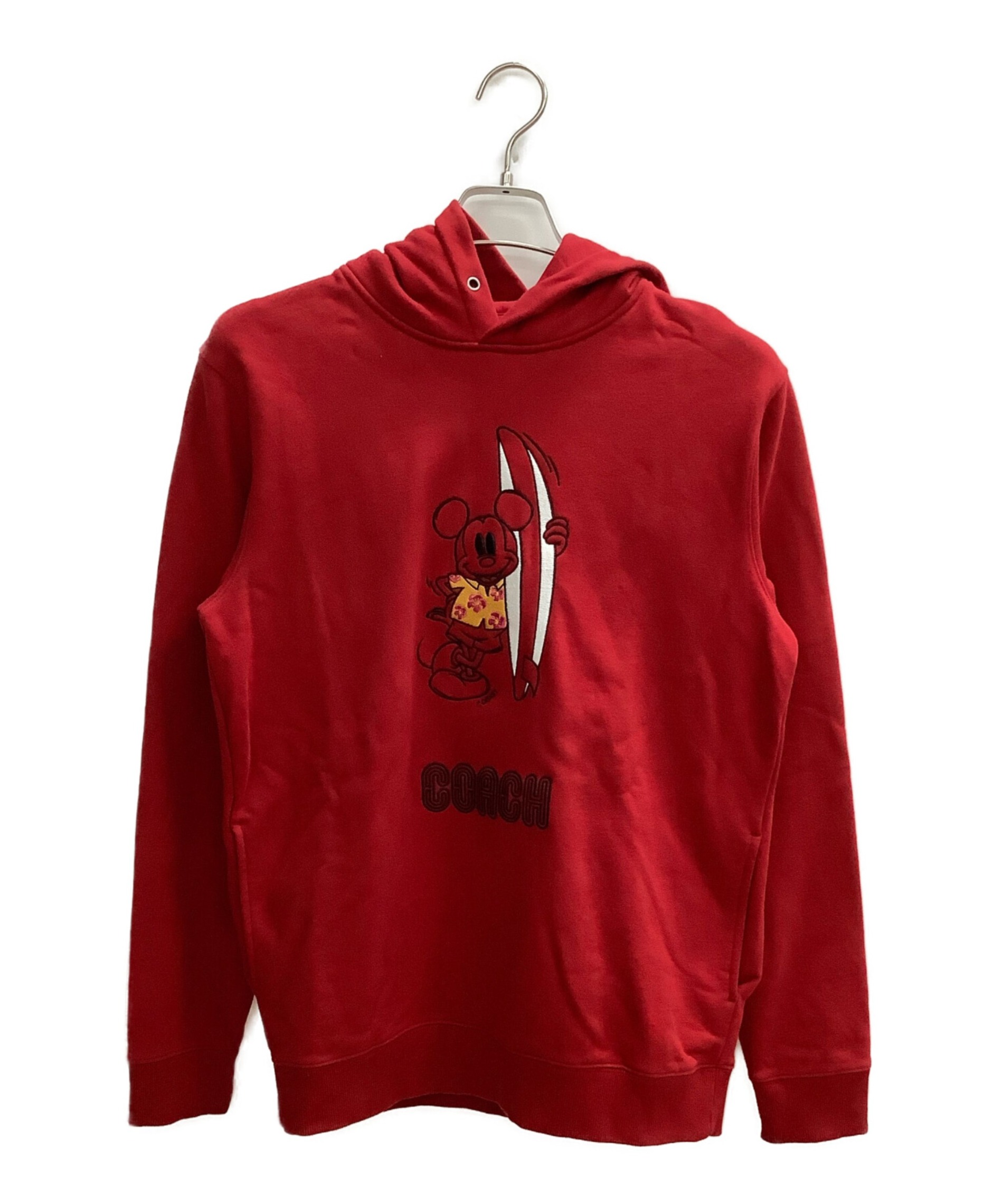 中古・古着通販】COACH (コーチ) プルオーバーパーカー レッド サイズ
