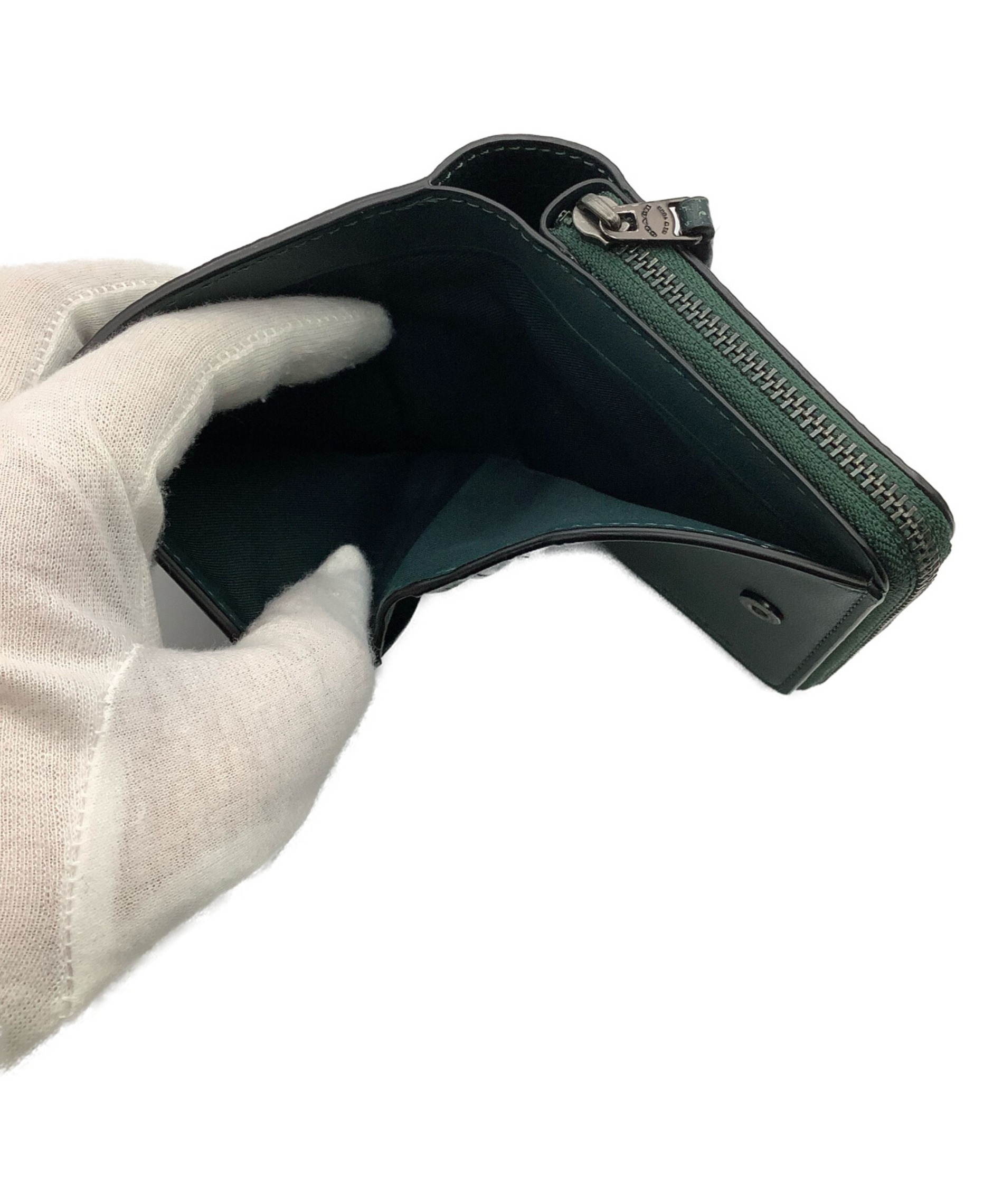 即日発送！【未使用品】 COACH コーチ ビルフォールド ウォレット グリーン COACH（コーチ） ☆COACH☆ ビルフォールド ウォレット ブライト