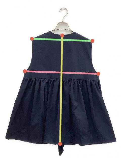 中古・古着通販】YORI (ヨリ) ダブルフリルジレ ネイビー サイズ:38