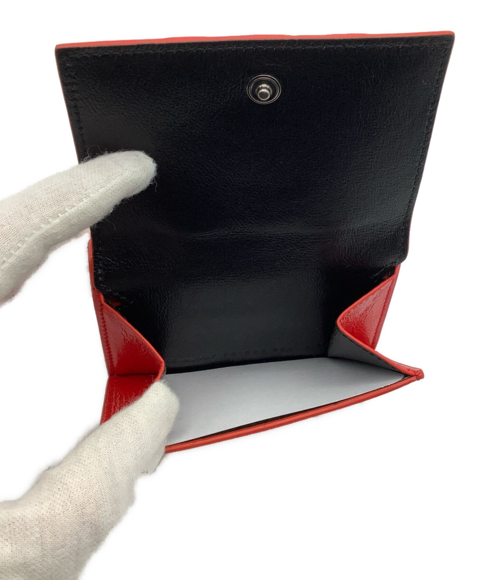 中古・古着通販】BALENCIAGA (バレンシアガ) 3つ折り財布 レッド