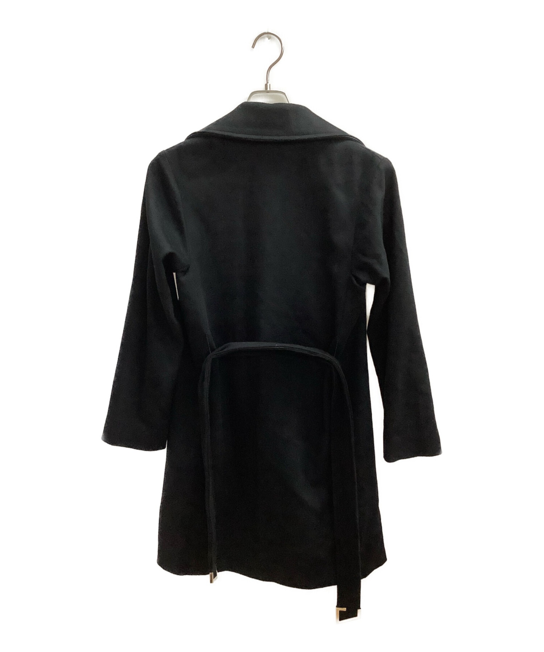 中古・古着通販】GUCCI (グッチ) ベルテッドコート ブラック サイズ:36