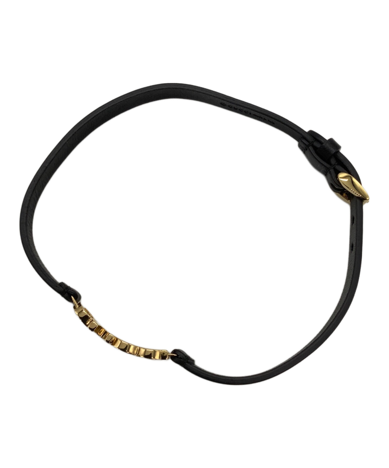 GUCCIのチョーカー 中古・古着通販】GUCCI (グッチ) ロゴチョーカー ブラック×ゴールド