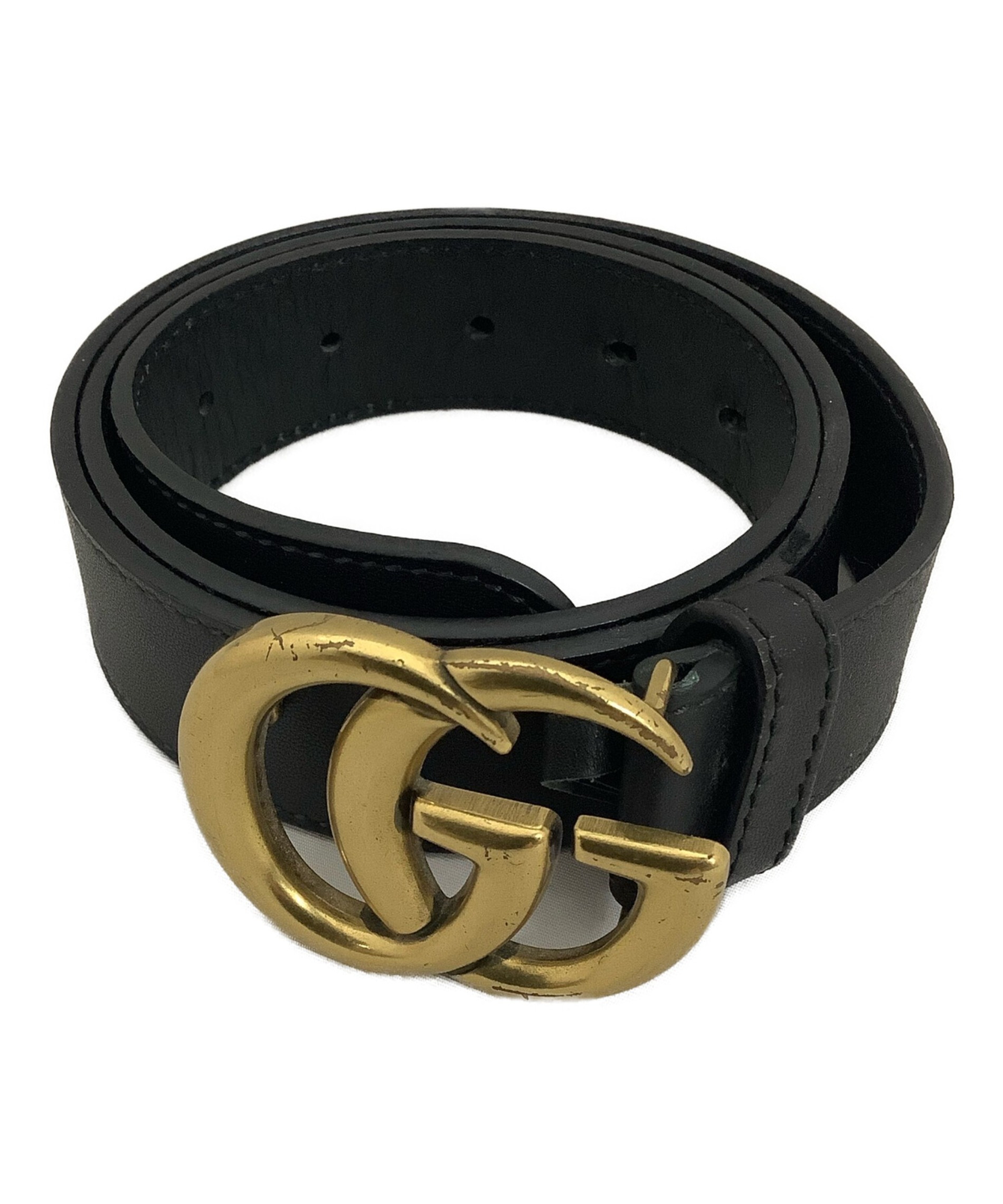 中古・古着通販】GUCCI (グッチ) GGマーモントベルト ブラック サイズ