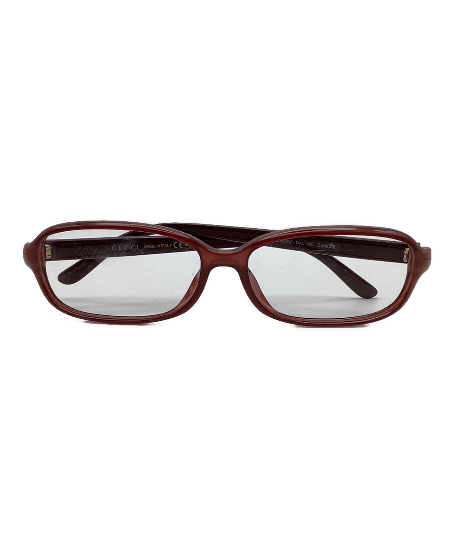 中古・古着通販】GUCCI (グッチ) 伊達眼鏡 レッド｜ブランド・古着通販 