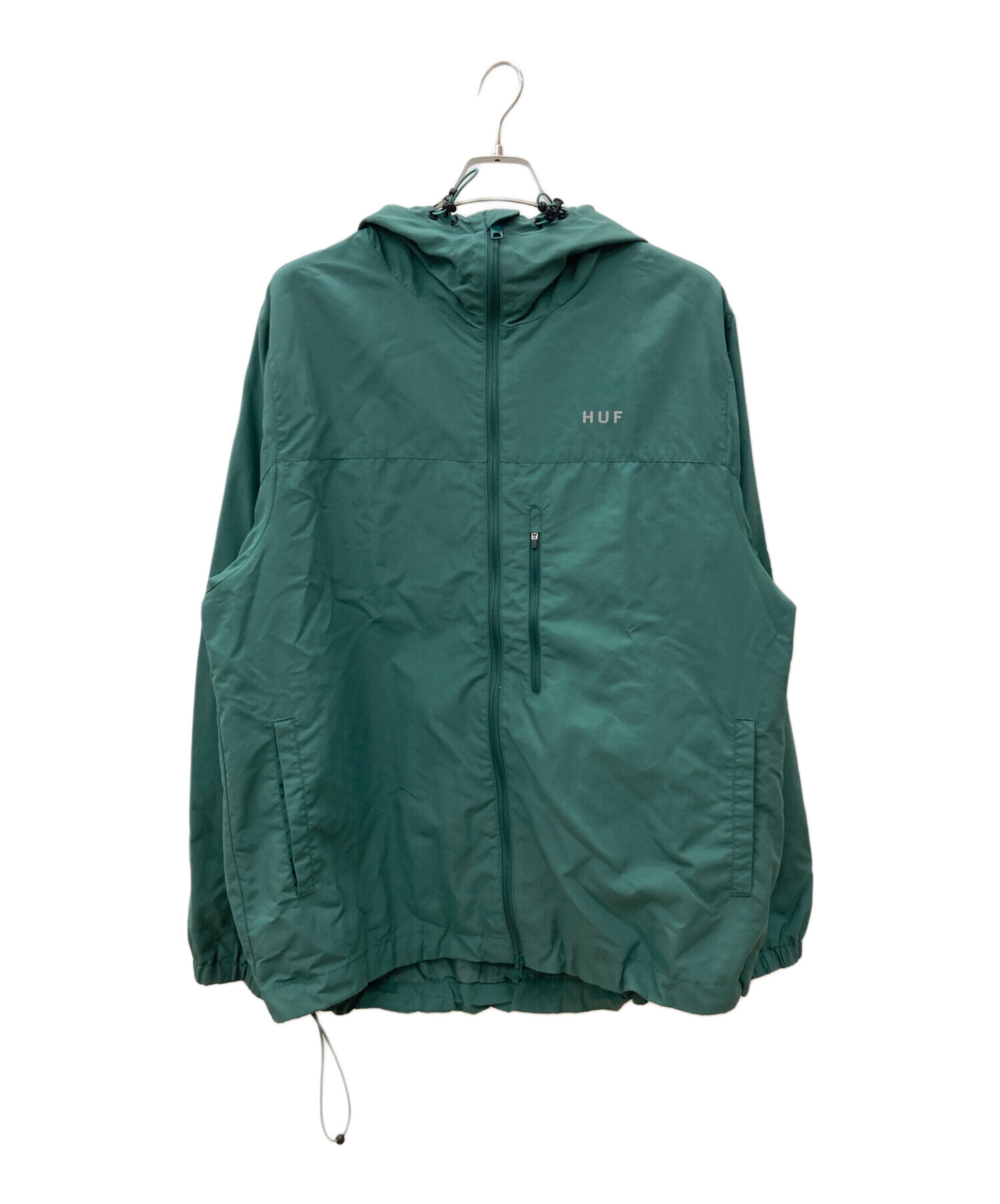 中古・古着通販】HUF (ハフ) ナイロンパーカー グリーン サイズ:XL 