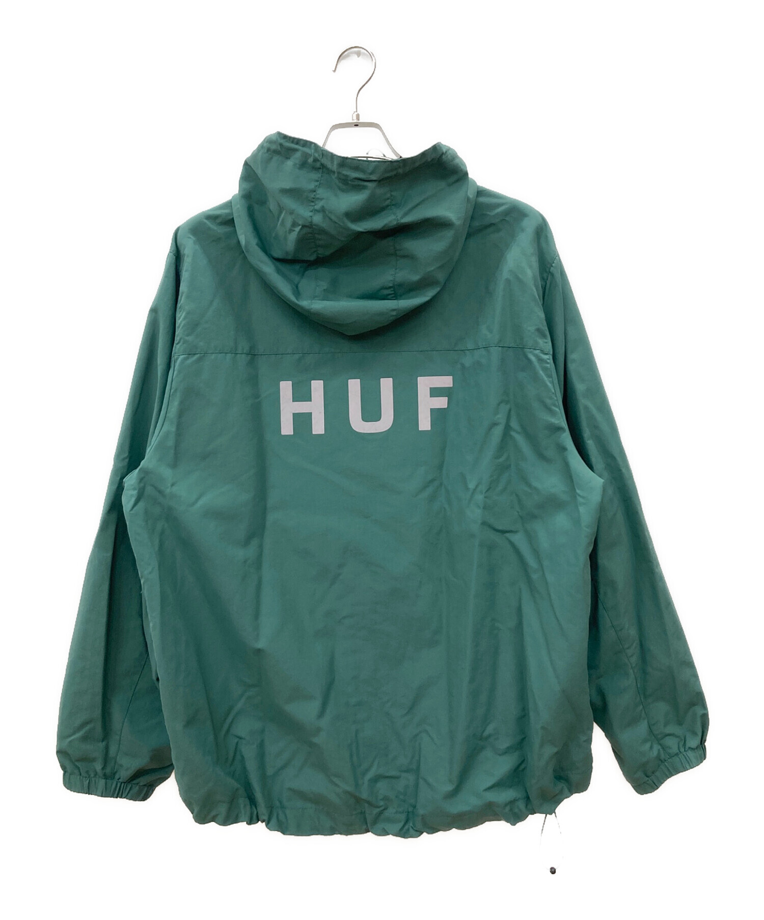 中古・古着通販】HUF (ハフ) ナイロンパーカー グリーン サイズ:XL 