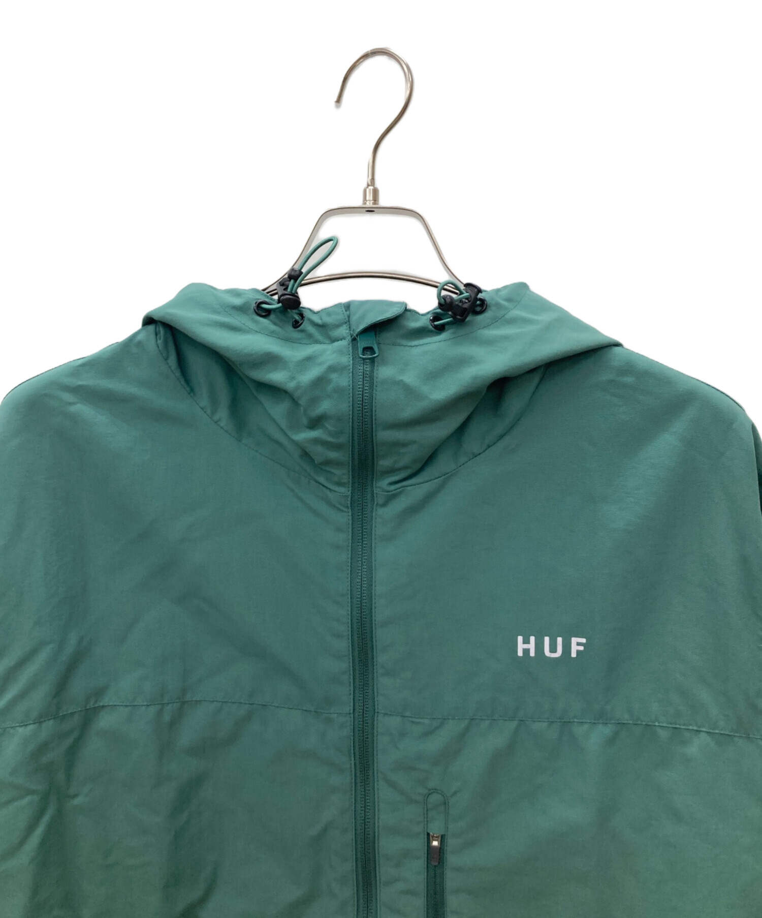 中古・古着通販】HUF (ハフ) ナイロンパーカー グリーン サイズ:XL 
