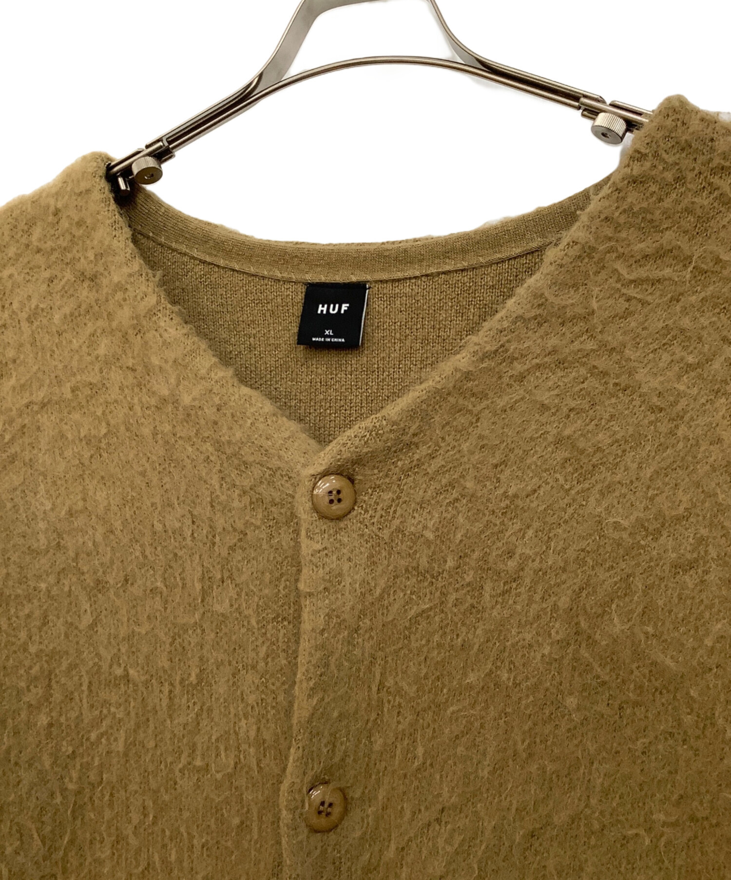 中古・古着通販】HUF (ハフ) カーディガン ブラウン サイズ:XL 