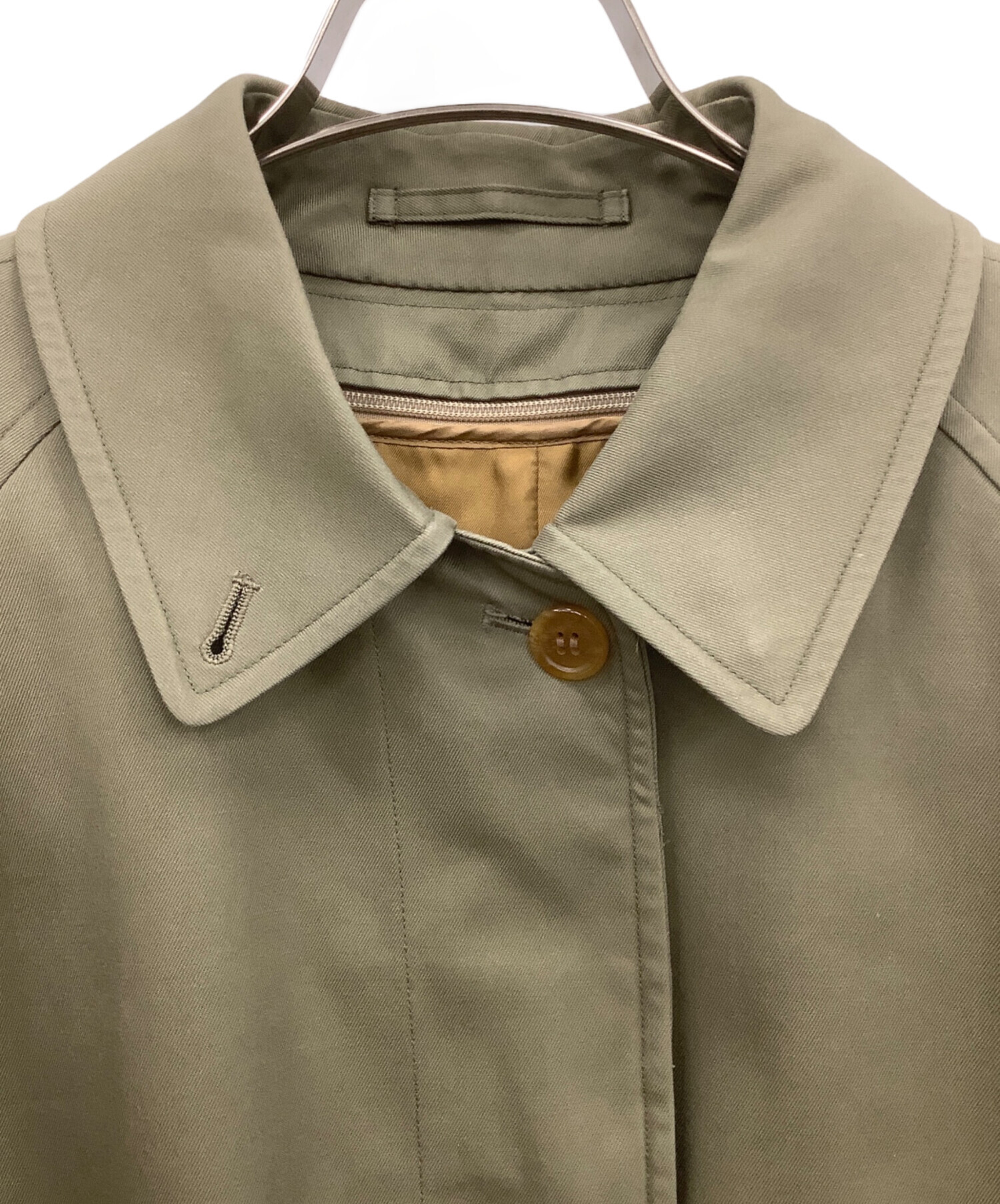 【美品】 バーバリーズ ステンカラー コート オリーブ 11号 ウールライナー 中古・古着通販】Burberry's (バーバリー) ライナー付ステンカラー