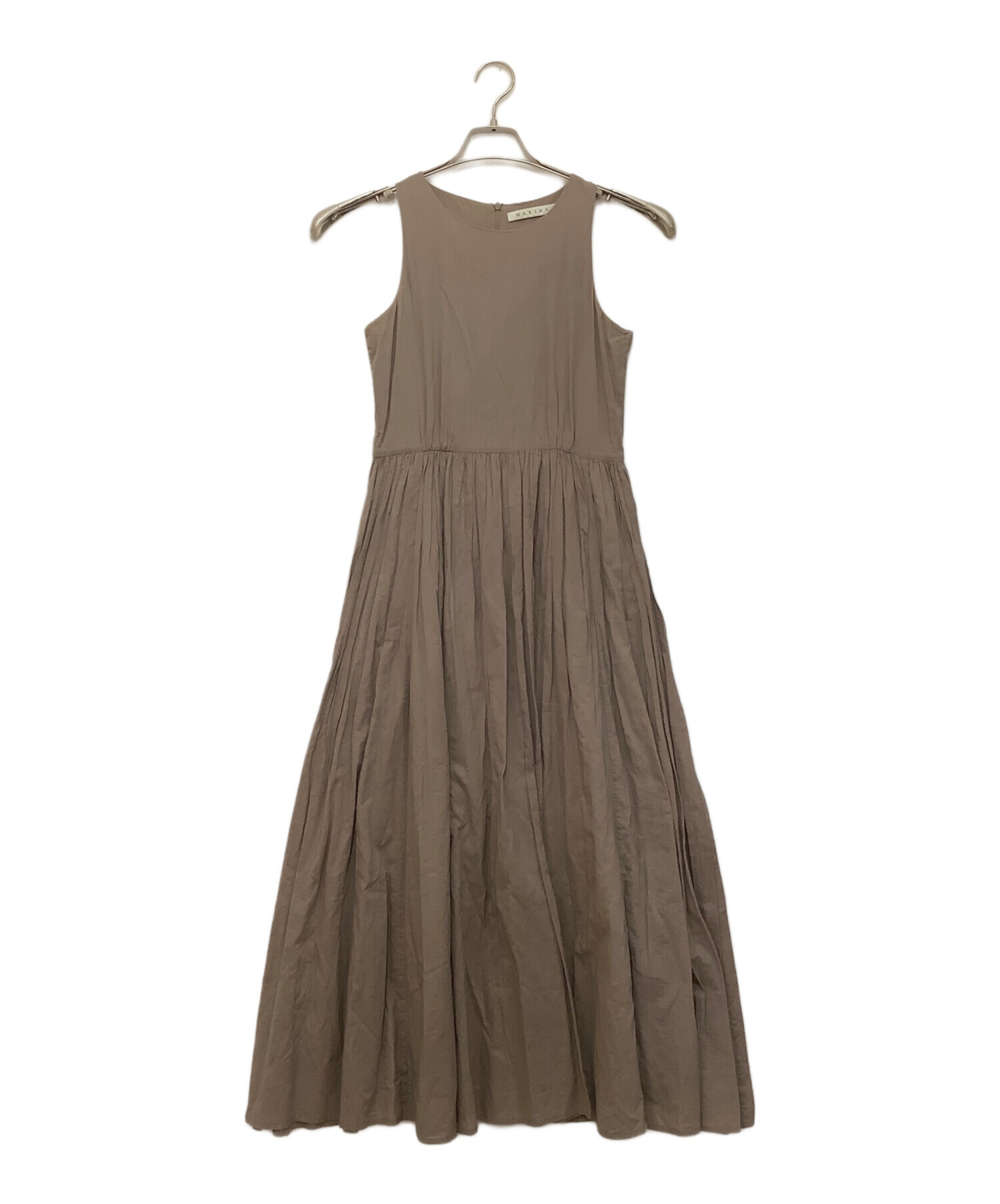 中古・古着通販】MARIHA (マリハ) ノースリーブワンピース ブラウン  